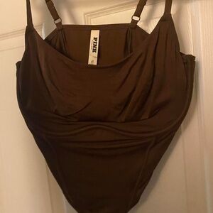 Brown corset top
